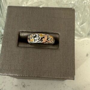 Silver and 75% Gold  Ring